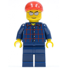 cty163 Plaid Button Shirt, Dark Blue Legs, Red Short Bill Cap, Silver Sunglasses cty163 Plaid Button Shirt, Dark Blue Legs, Red Short Bill Cap, Silver Sunglasses